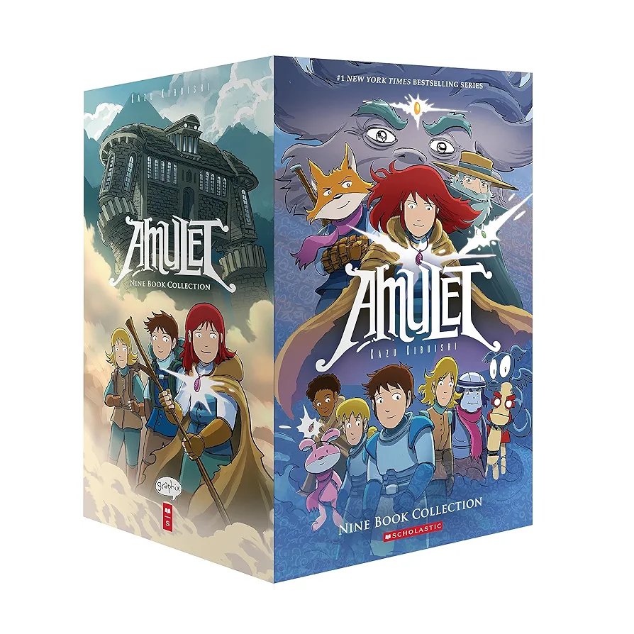 Amulet Series Box set Books 1-9 (Graphix) Kazu Kibuishi