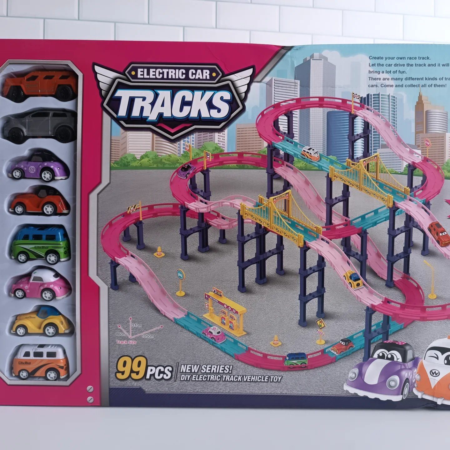 Electric Car Track 99Pcs
