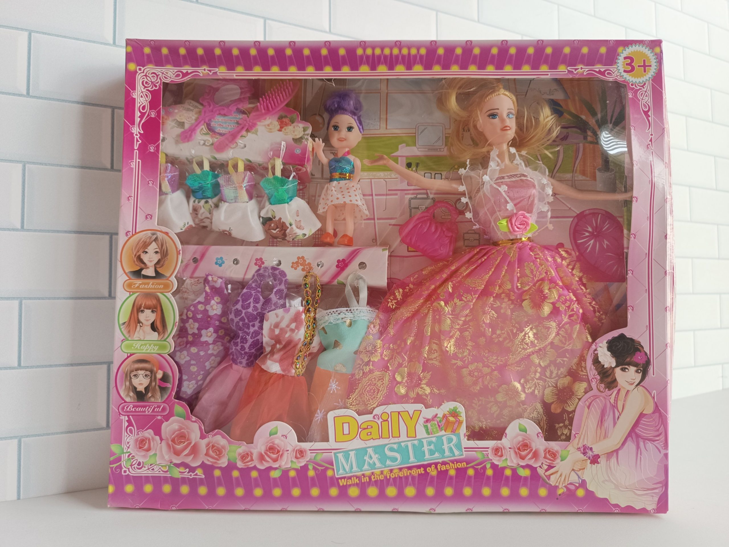 Doll Many Dresses ( Pink)