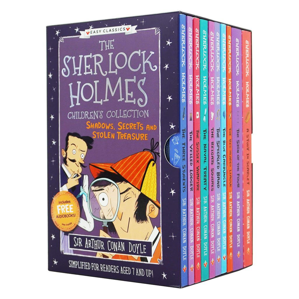 The Sherlock Holmes Children's Collection: Shadows, Secrets and Stolen Treasure 10 Books (Series 1)